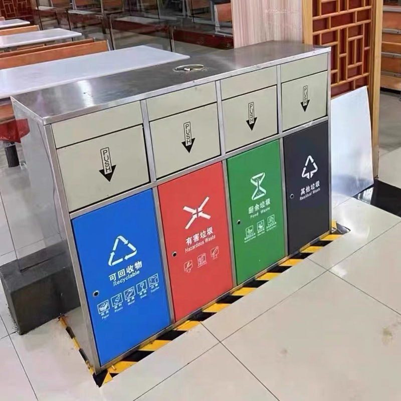 鍍鋅板大號環衛垃圾箱 小區物業果皮箱批發 景區商用環衛垃圾箱