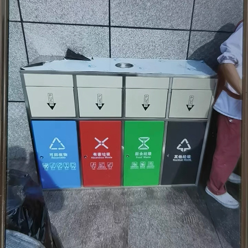 鍍鋅板大號環衛垃圾箱 小區物業果皮箱批發 景區商用環衛垃圾箱